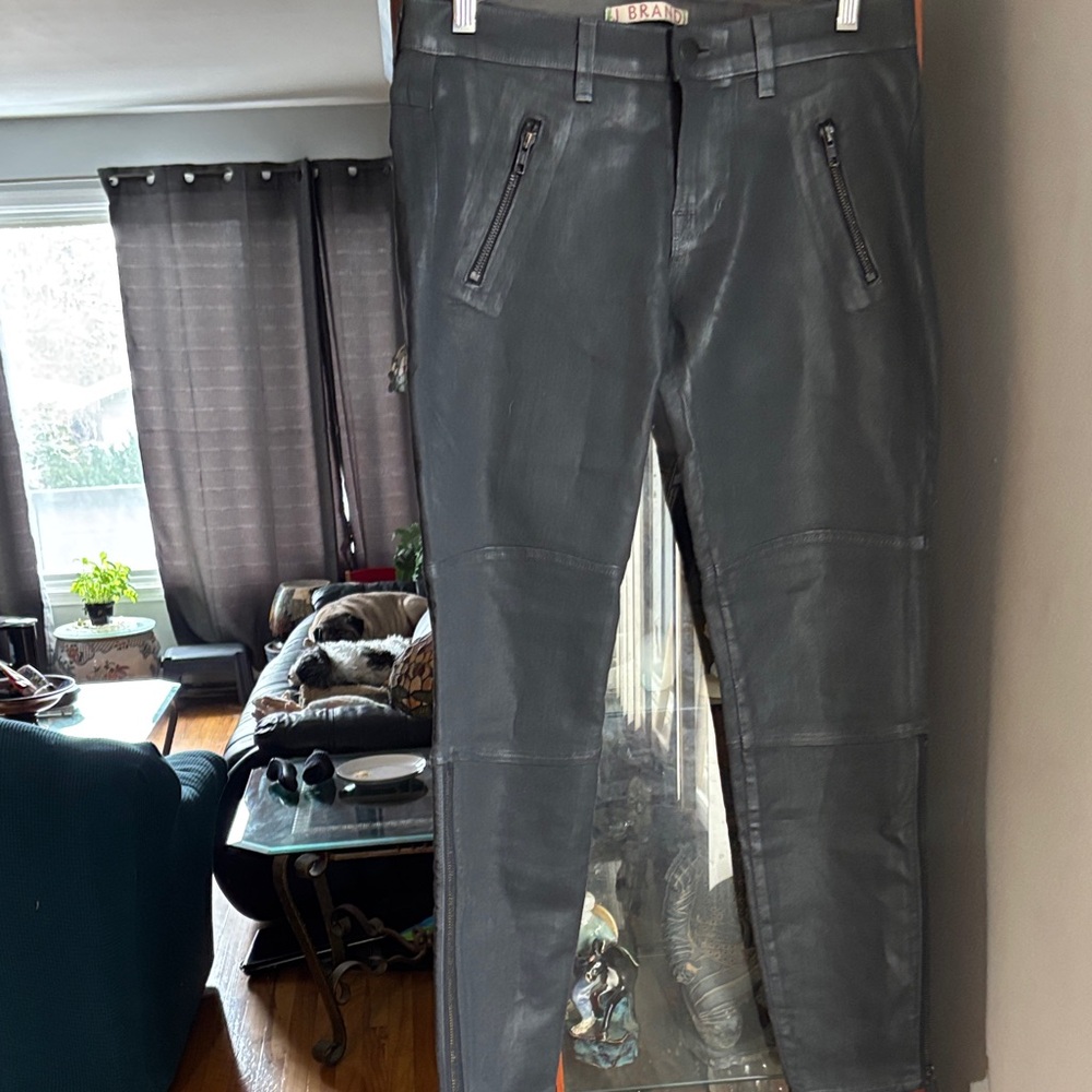 J Brand Shiny Gray Pants